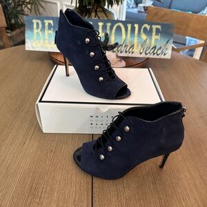 White House Black Market Blue Heeled Shoes